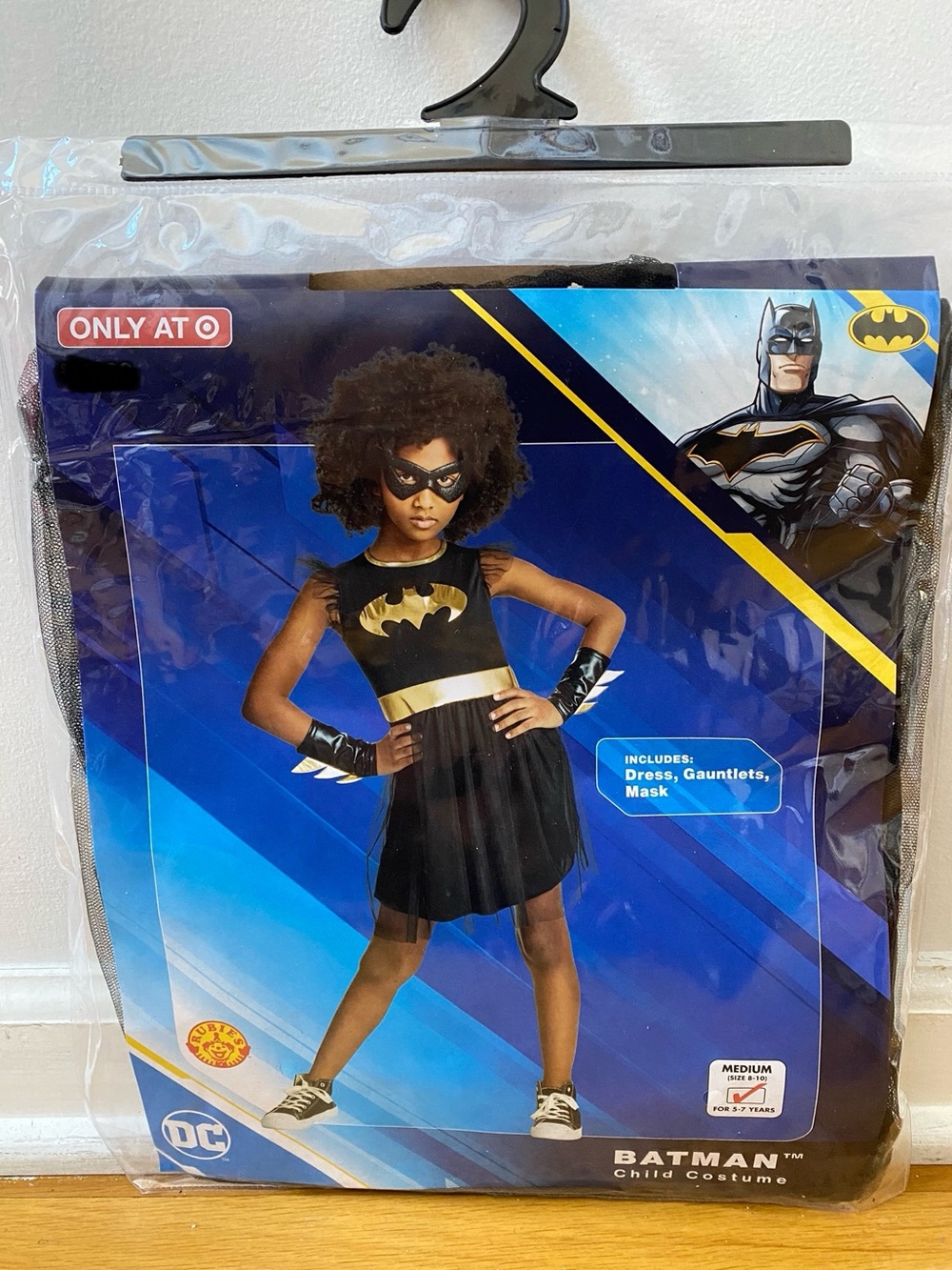 DC Girls Black and Gold Batman Dress Costume